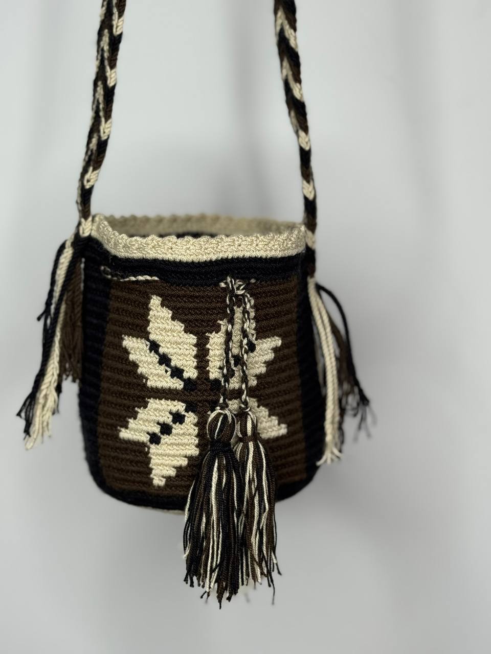 mini borsa WAYUU marrone - Foto 3